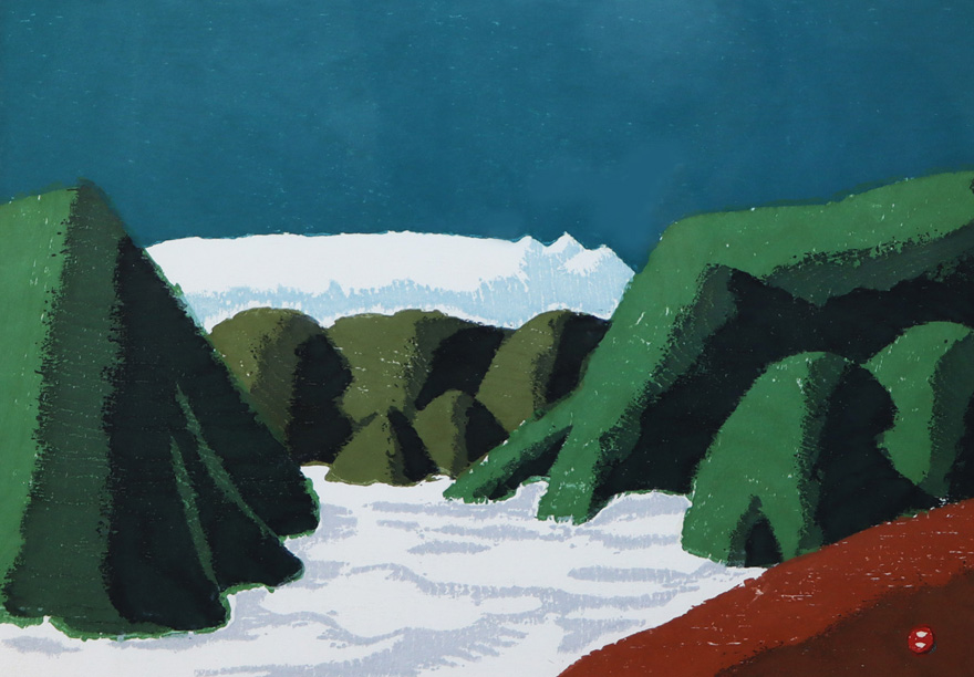 雪山遠望 | 畦地梅太郎 買取・作品 | 洋画、絵画高額査定はアート買取協会