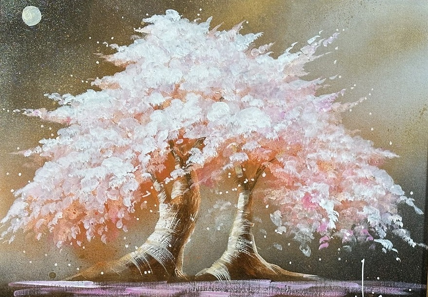 夫婦桜 | 立川広己 買取・作品 | 洋画、絵画高額査定はアート買取協会