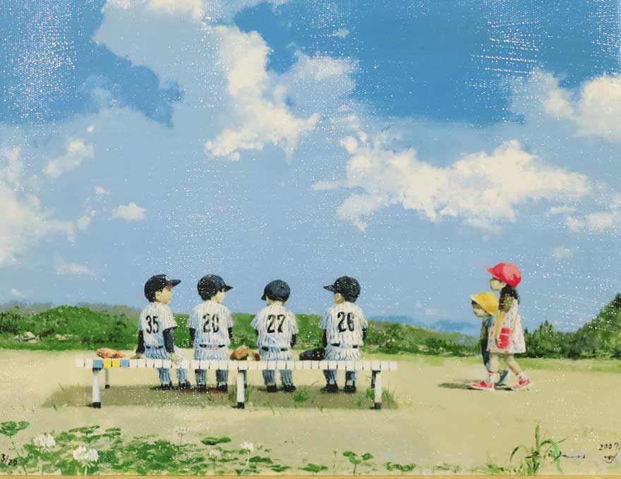 出番のないベンチ（四葉のクローバー） | 櫻井幸雄 買取・作品