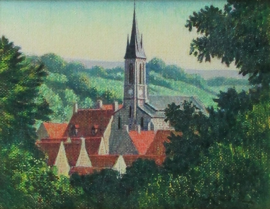 塔（フランスブルゴーニュ ヴェズレー郊外） | 中根寛 買取・作品