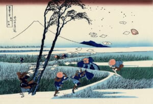 『冨嶽三十六景 駿州江尻』