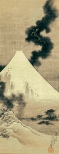 富士越龍図（絹）