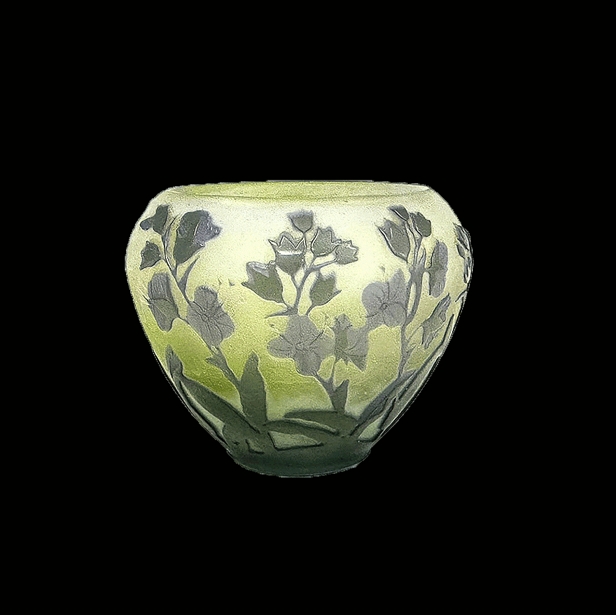 花文花瓶(茶入) | エミール・ガレ 買取・作品 | ガラス工芸、中国美術