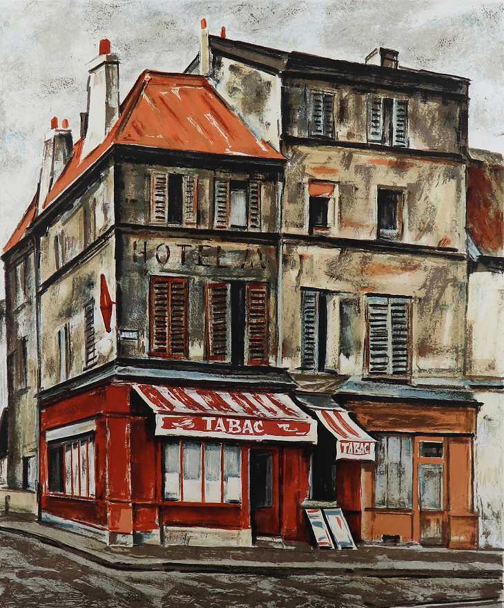サン・ドニのタバコ屋 | 荻須高徳 買取・作品 | 洋画、絵画高額