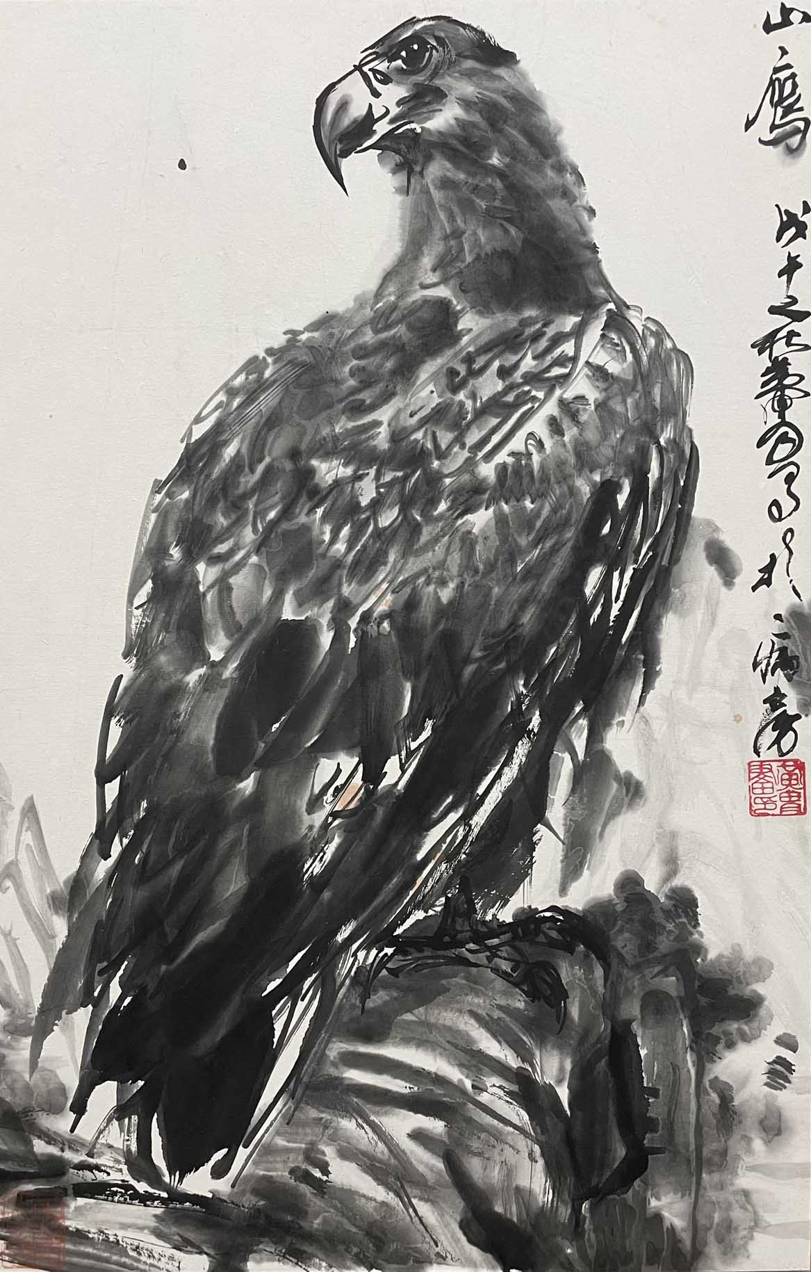 黄冑「山鷹」 | その他 中国絵画・書 買取・作品 | 中国絵画、中国美術