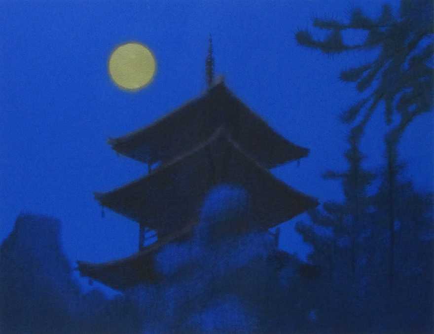 平山郁夫　「長谷寺五重塔」 平山郁夫 「長谷寺五重塔」 Yahoo!オークション -「五重の塔