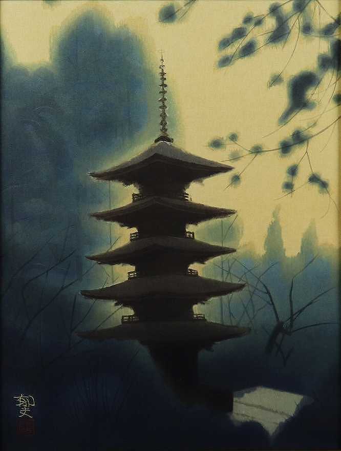 室生寺の塔 | 平山郁夫 買取・作品 | 日本画、絵画高額査定は
