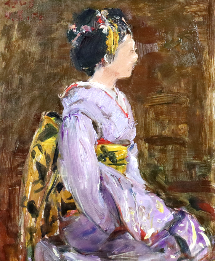 舞妓 | 鬼頭鍋三郎 買取・作品 | 洋画、絵画高額査定はアート買取協会