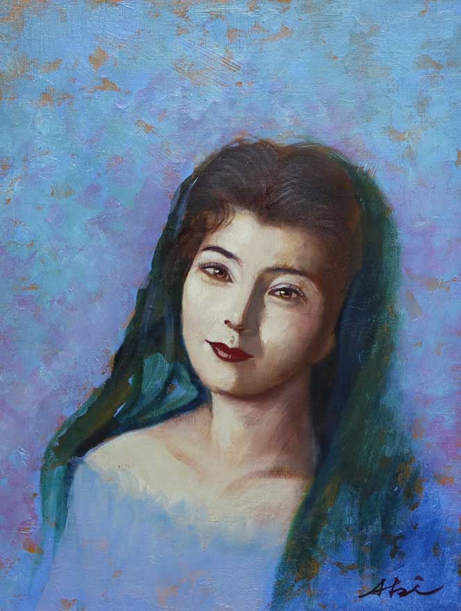 八代亜紀　絵画　油彩F4サイズ　夢の中で 八代亜紀 絵画 油彩F4サイズ 夢の中で 夢の女 | 八代亜紀