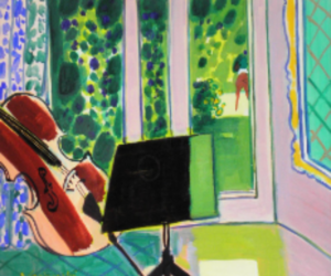 窓辺に光が差し、音楽が聞こえる　坂口紀良が描いた南欧の風景