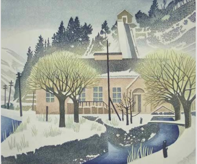 雪景色を組み立てる　岡鹿之助が描いた静かな風景